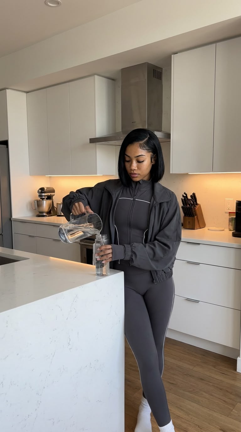 SINPRO Contrast Jacket & Leggings Set