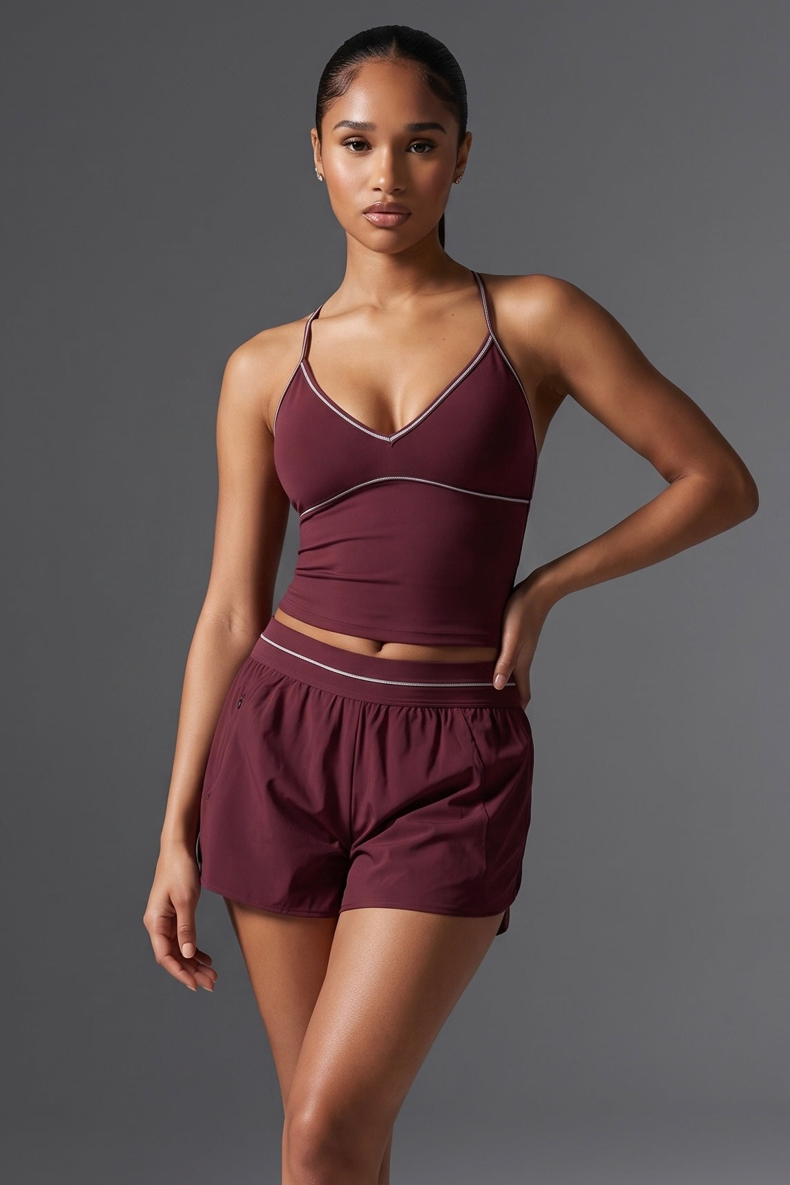 SINPRO Flow V-neck Halter Top & Shorts Set