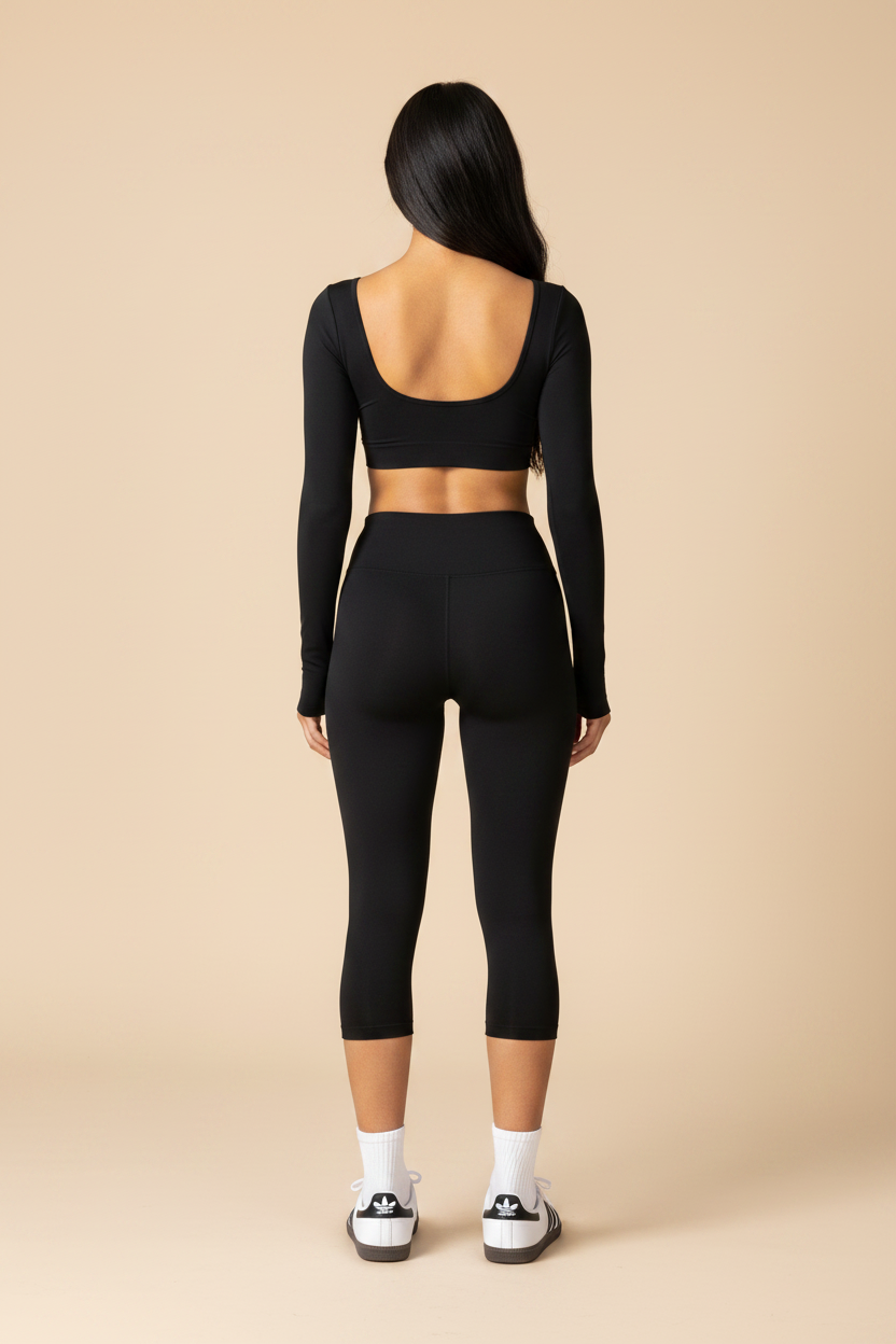 Black Cropped Leggings