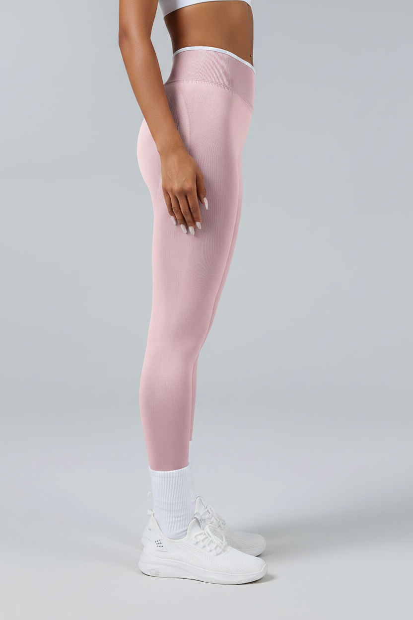 Blush Pink Scrunch Leggings - Retry