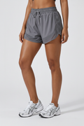 Grey Running Shorts - Front View