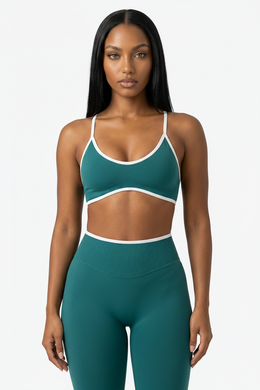 Teal Sports Bra & Leggings Set